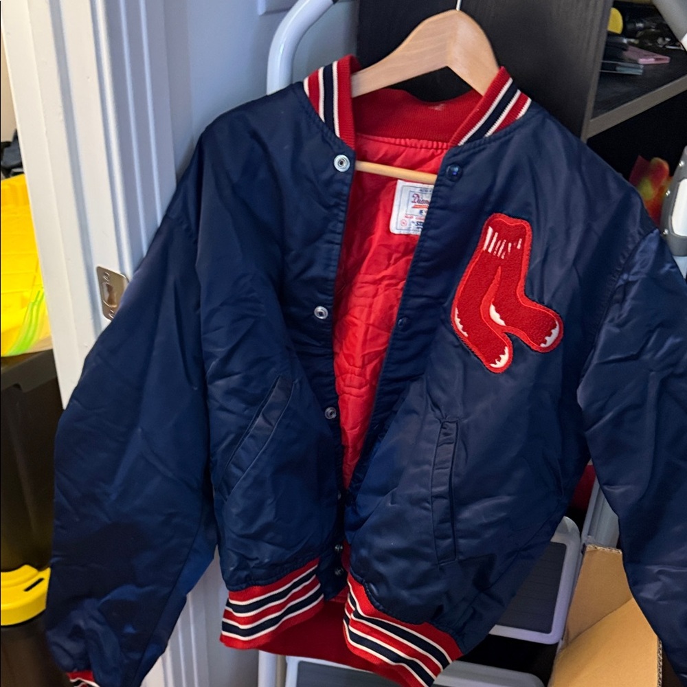 MLB Navy and Red Bomber Jacket